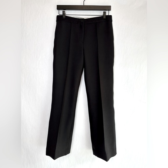 Theory Cardinal Trouser Canton Bistretch Black Dress Pants Front Seam Size 6 - Picture 9 of 10